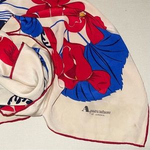 Vintage Aquascutum of London silk scarf